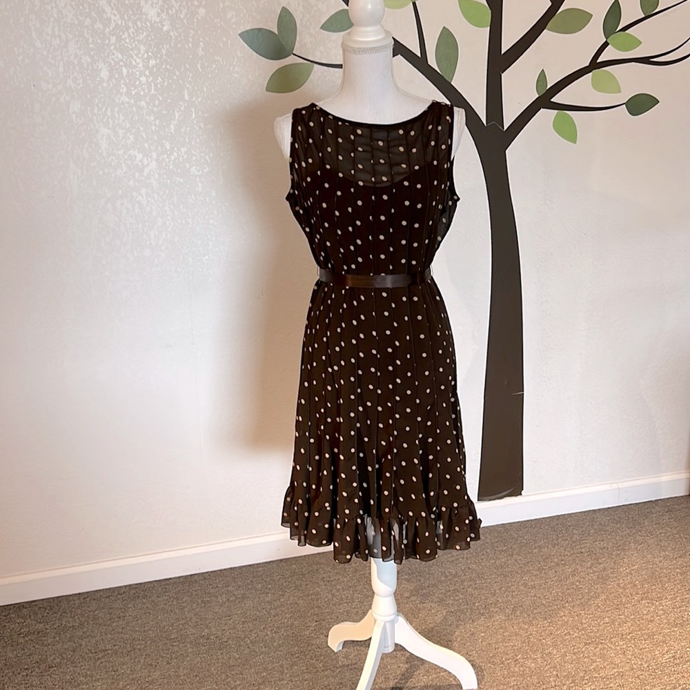 Brown PolkaDot Dress